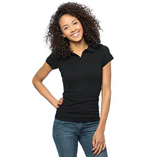 Women's Basic Fitted Casual Polo Shirt
