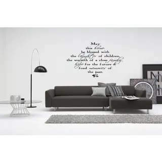 May This Home be Blessed quote Wall Art Sticker Decal