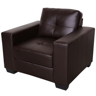 Sitswell Harper Brown Bonded Leather Contemporary Chair