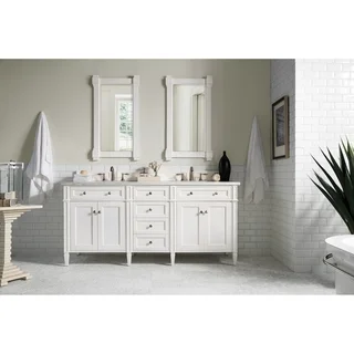 Cottage White Brittany 72-inch Double Vanity cabinet