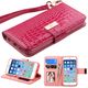 Insten Crocodile Leather Case Cover Lanyard with Stand/ Wallet Flap Pouch/ Photo Display for Apple iPhone 6/ 6s - Thumbnail 3