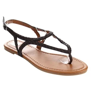 Olivia Miller Yh-239065 Women's Braided Thong Sandals