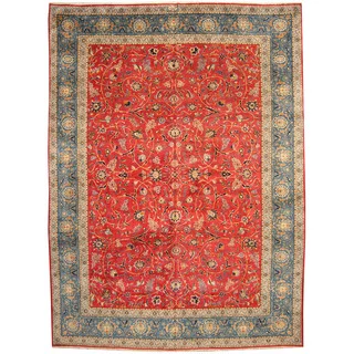 Herat Oriental Persian Hand-knotted 1960s Semi-antique Isfahan Wool Rug (11'3 x 15'7)