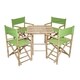 Handmade Bamboo54 Bistro Square Table and 4 Director's Chairs Set (Vietnam) - Thumbnail 8