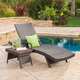 Toscana Outdoor 2-piece Wicker Armed Chaise Lounge Set by Christopher Knight Home