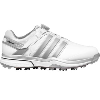 Adidas Adipower BOA Boost Golf Shoes CLOSEOUT White/Silver Metallic/White