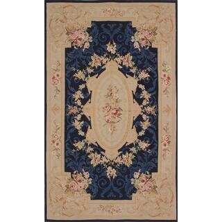 ecarpetgallery Hand-knotted French Tapestry Beige Wool Sumak (4'9 x 8'1)