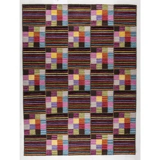 M.A.Trading Hand-woven Khema4 Brown/ Multicolored Rug (5'6 x 7'10)