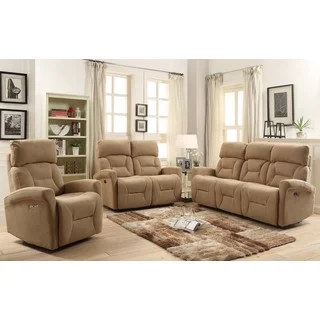 Easy Living Holland 3 Piece Power Reclining Living Room Set with USB