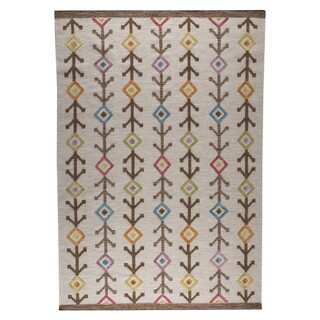 M.A.Trading Indian Hand-woven Khema7 Multicolored Rug (9'x12')