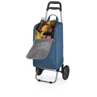 Picnic Time Navy Cart Cooler with Trolley