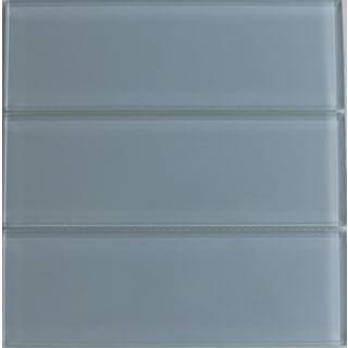 Fog Bank Gray 4x12 Lush Glass Subway Tile