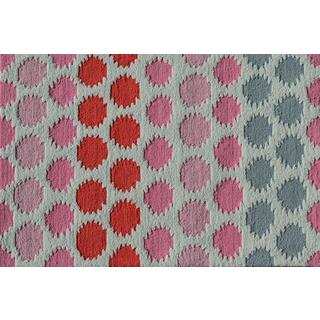 Hand-hooked Ikat Dot Pink Polyester Area Rug (2'8 x 4'8)