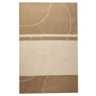 M.A.Trading Indian Hand-tufted Trenza Beige Rug (7'6 x 9'6)