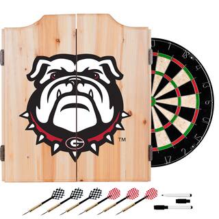 University of Georgia Dart Cabinet Set with Darts and Board