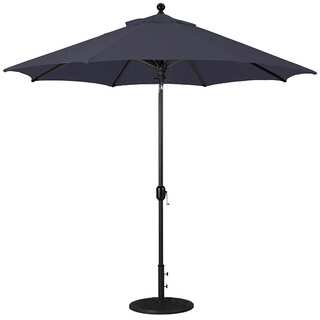 Galtech 9 ft. Deluxe Auto-Tilt Umbrella with Black Pole and Sunbrella Shade