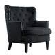 Tufted Upholstered Armchair with Nailhead Trim - Thumbnail 2