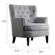 Tufted Upholstered Armchair with Nailhead Trim - Thumbnail 7