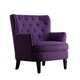 Tufted Upholstered Armchair with Nailhead Trim - Thumbnail 3