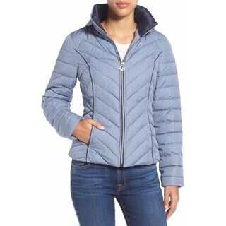 Nautica Woman's Blue Quilted Packable Jacket