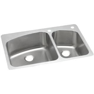 Elkay Gourmet Drop In/Undermount Steel DPXSR2250R2R Kitchen Sink