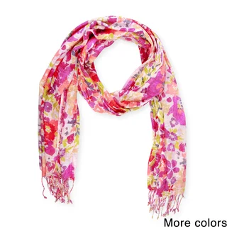 Saachi Women's Floral Watercolor Scarf (India)