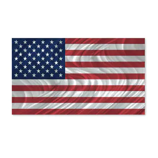 USA Flag by Ash Carl Metal Wall Art Sculpture