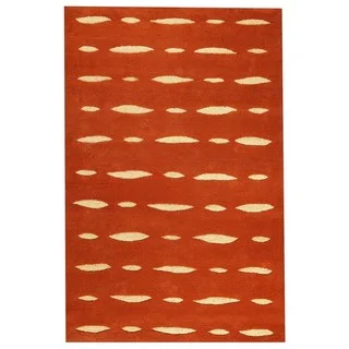 M.A. Trading Hand-tufted Indo Wink Orange Rug (5' x 7')