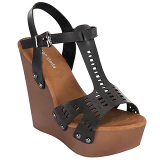 Beston CC28 Women's T Strap Wedge Sandals