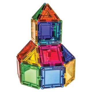 MagWorld Toys Rainbow 42-piece 3D Magnetic Building Tiles