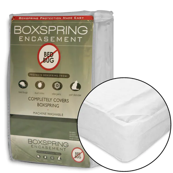Sleep Calm Nonwoven Zippered Box Spring Encasement with Bed Bug Defense