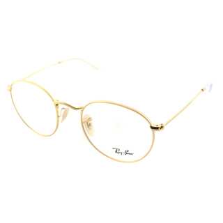 Ray-Ban RX 3447V 2730 Round Matte Gold Metal Eyeglasses 47mm