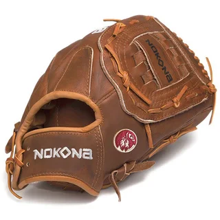 Nokona W-1300C/L Walnut 13-inch Baseball Glove with Closed Web for Right Handed Thrower