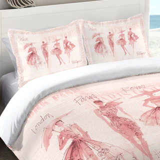 Laural Home Pink Fashion Divas Standard Pillow Sham