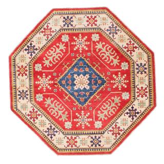 Ecarpetgallery Hand-knotted Finest Gazni Red Wool Rug (7' x 7')