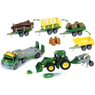 Theo Klein John Deere Mega Take A Part Set - Transporter, Tractor and Much More