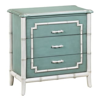 Blue and White Bamboo Trim Drawer Chest