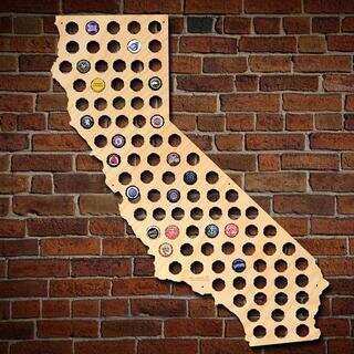 Giant XL California Beer Cap Map