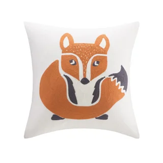 Ink+Ivy Kids Foxy Cotton 16x16 Square Throw Pillow