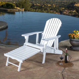 Christopher Knight Home Hayle Outdoor Reclining Wood Adirondack Chair with Footrest