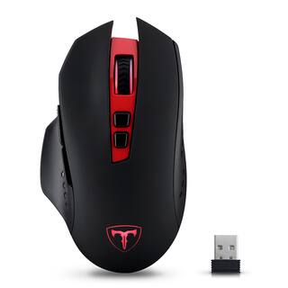 VicTec Professional LED Optical 2.4GHz Wireless 7-Button Gaming Mouse Mice With Adjustable DPI (800,1200,1600,2000,4800) - Red