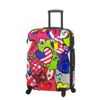Mia Toro Italy International Love 24-inch Expandable Hardside Fashion Spinner Suitcase