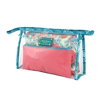 Jacki Design Miss Cherie 3-piece Floral Cosmetic Toiletry Bag Set
