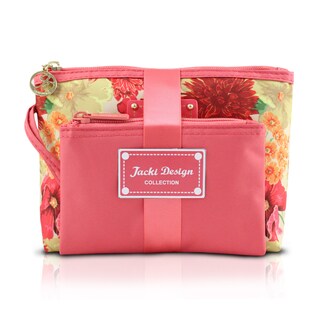 Jacki Design Miss Cherie 2-piece Floral Cosmetic Toiletry Bag Gift Set