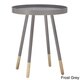 Marcella Paint-dipped Round Spindle Tray-top Side Table by MID-CENTURY LIVING