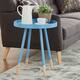 Marcella Paint-dipped Round Spindle Tray-top Side Table iNSPIRE Q Modern - Thumbnail 2
