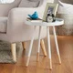 Marcella Paint-dipped Round Spindle Tray-top Side Table iNSPIRE Q Modern - Thumbnail 0