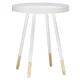 Marcella Paint-dipped Round Spindle Tray-top Side Table iNSPIRE Q Modern - Thumbnail 7