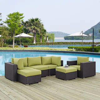 Gather Synthetic Rattan Outdoor Patio Sectional Set (6 Piece Set)