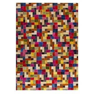 M.A. Trading Hand-tufted Puzzle Multi Rug (6'6 x 9'6)